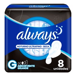 Abs Always Noturno Ultrafino Seca C/8 G