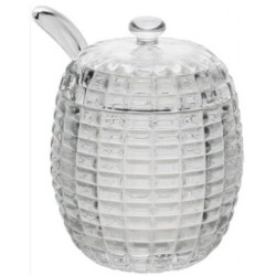 Acucareiro Vidro 210ml C/colher E Tpa